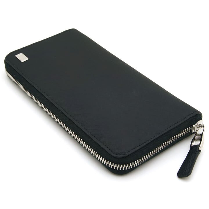 ダンヒル 財布 DUNHILL ラウンドファスナー長財布 プレーン ブラック