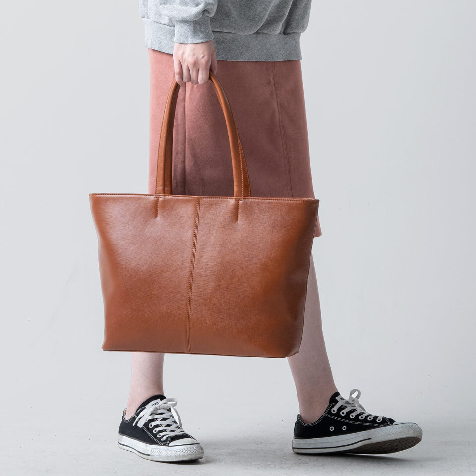 高級サフィアーノレザー 大容量 トートバッグ レディース 本革 A4 通勤