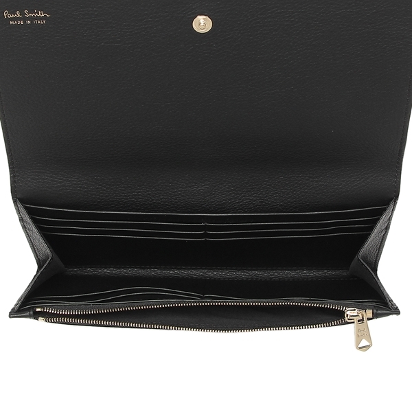 ポールスミス 長財布（かぶせ蓋） マルチストライプ ブラック マルチ