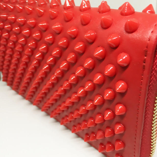 新品 即納 最安値】スタッズ 長財布 トゲトゲ 【レッド】の通販 by