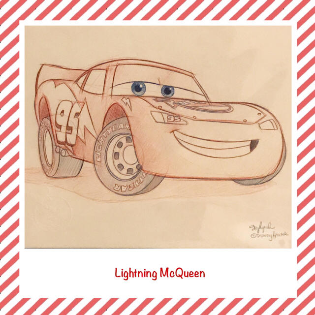 Disney - Art Of Disney 世界 カーズ ラフスケッチ ライトニング