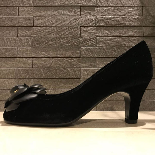 CHANEL カメリア ハイヒール リボン 34C 21-22cm相当 - メルカリ