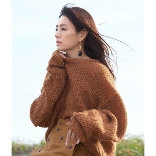 井川遥 x 三越伊勢丹 LOIN ロワン モヘアニット グレー 36 新品の通販