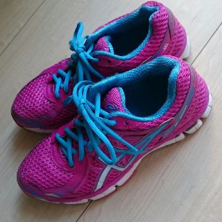 asics - asics アシックスランニングシューズ ピンクの通販 by