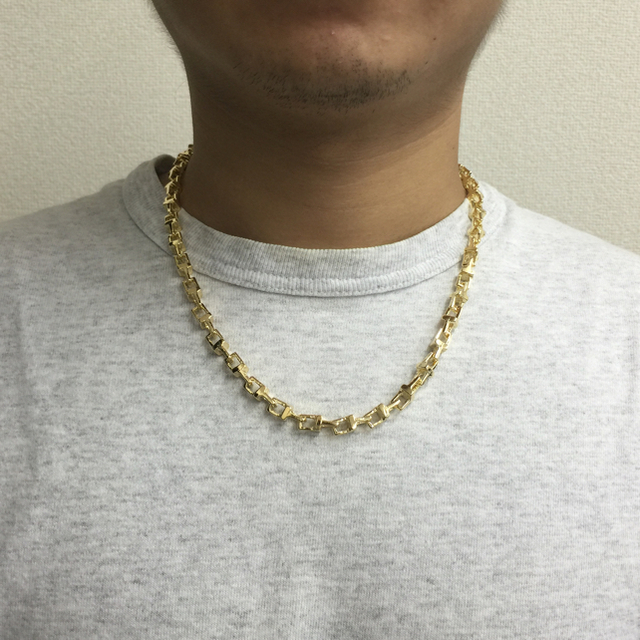 三代目登坂広臣着用モデル】金色チェーンネックレス Tチェーン