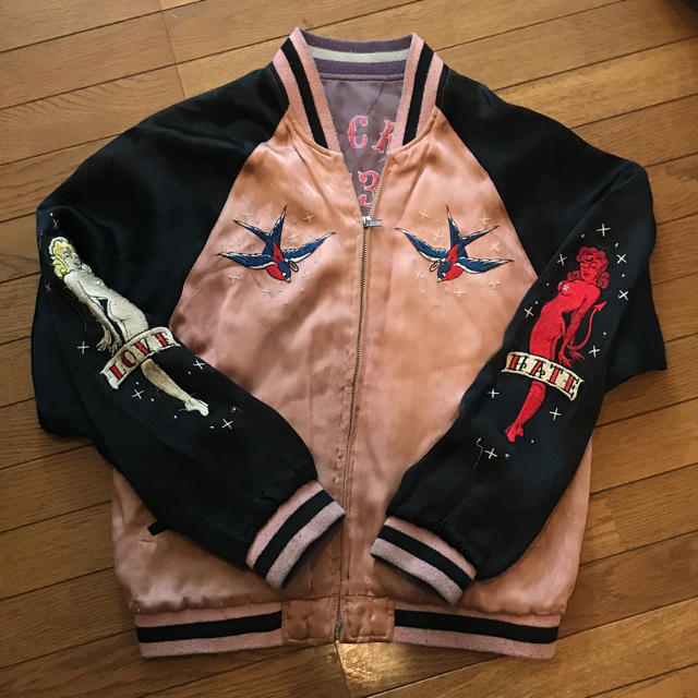 LUCKY13 リバーシブル スカジャン 招き猫 オールドスクールの通販 by