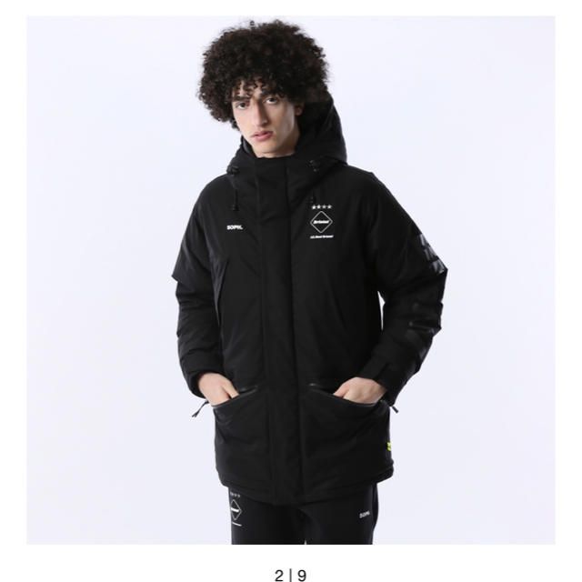 F.C.R.B. 18AW DOWN BENCH COAT 黒S FCRB ブリストル Majestic ベンチ