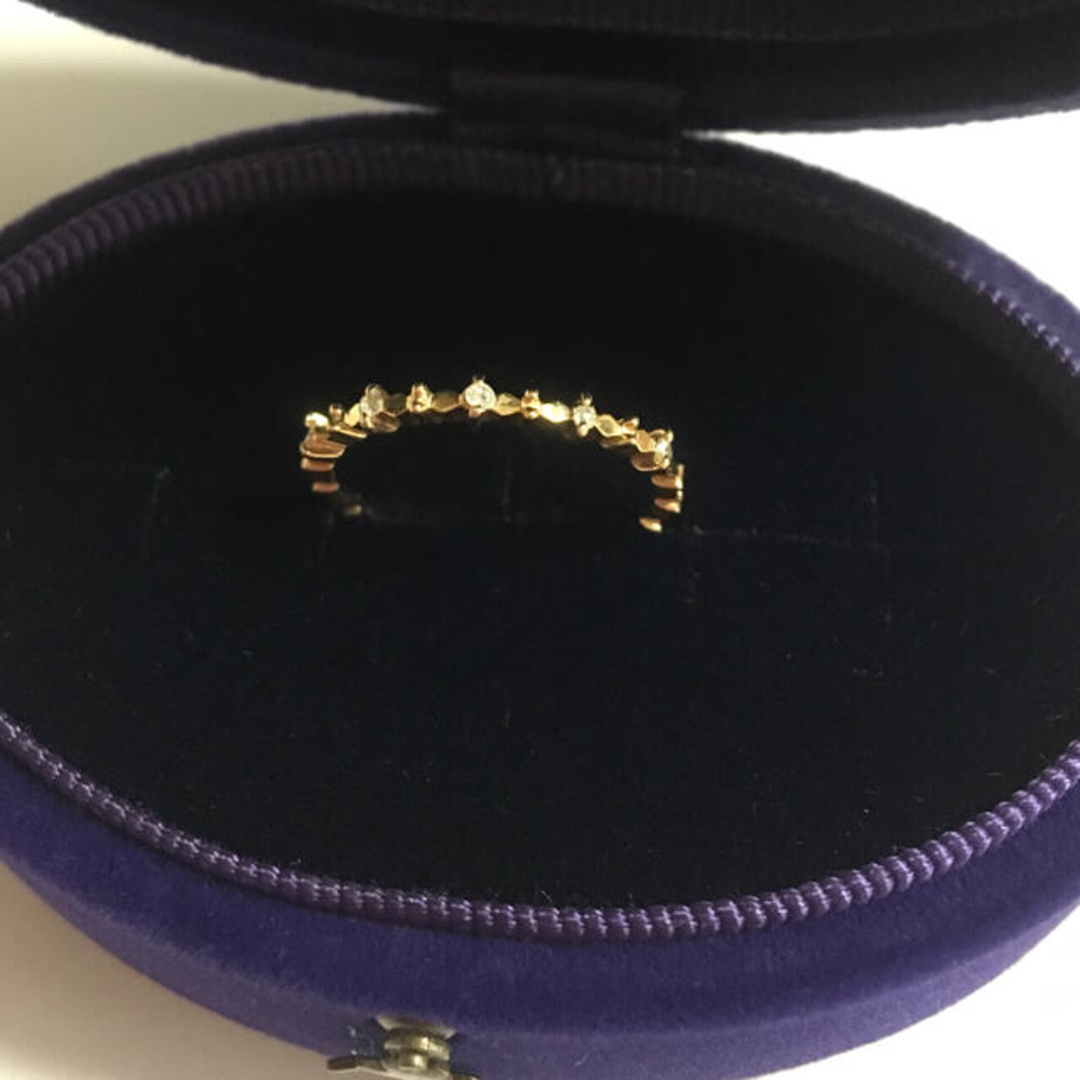 agete - 新品同様 アガット k18 YG ダイヤ リング 7号 ✨ 指輪 18金の