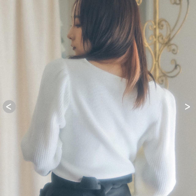 Bubbles - クロスチョーカーニットトップス 白 bubbles バブルスの通販