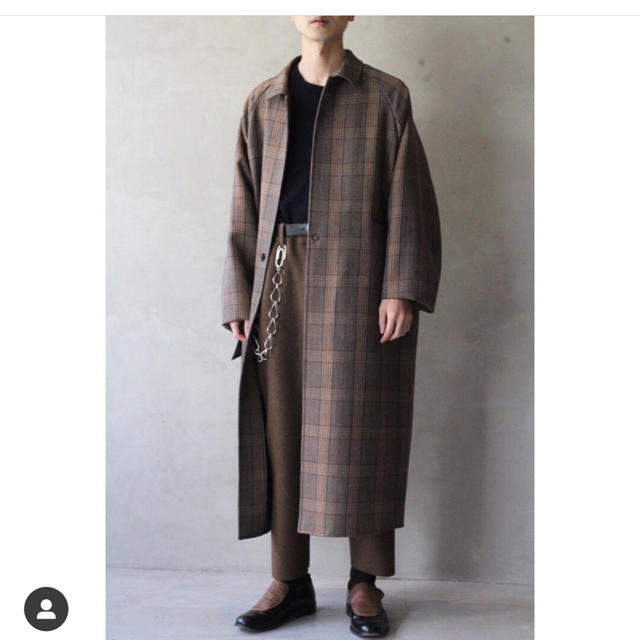 SUNSEA - SUNSEA 2019AW キャメルチェックコートの通販 by うさまる's