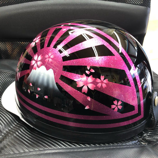 コルク半 カスタム 富士日章 ブラック ピンク ラメ 桜 送料無料の通販