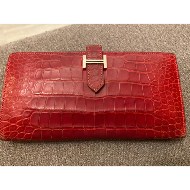 HERMES - エルメス クロコダイル 長財布の通販 by mycloset｜エルメス