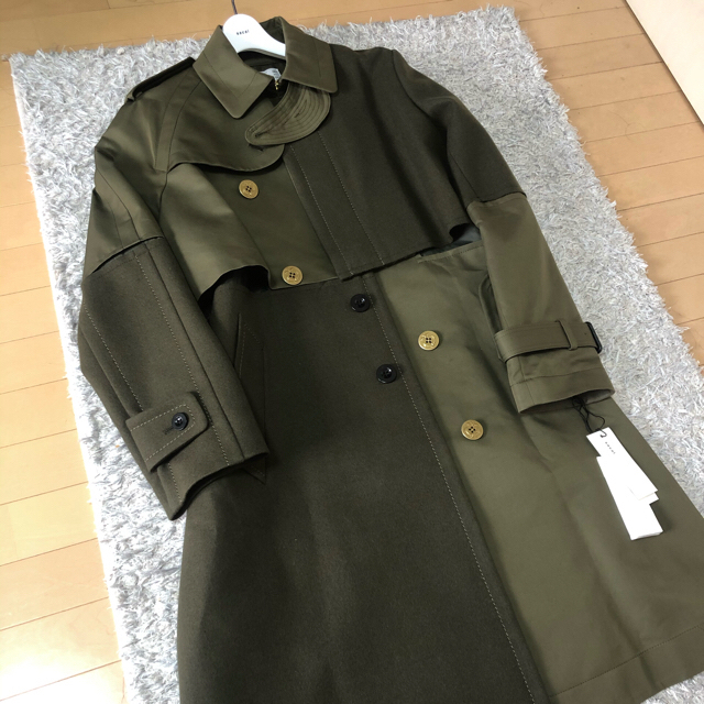 sacai - sacai cotton gabardine wool Melton coatの通販 by ネル's