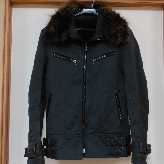 ファーコート ダークグレー サイズ44 23区 44 大きいサイズ ラクーン