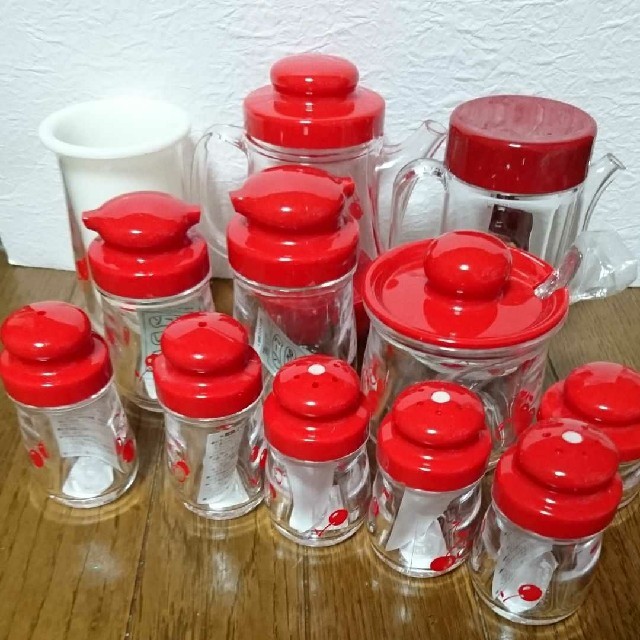 BLOOM - 昭和レトロ 調味料入れ ケース ブルーム 12点セット