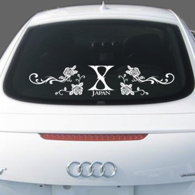 X japan 車用 特大 シール ファン ステッカー 白の通販 by