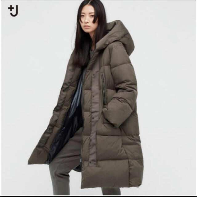 UNIQLO - ユニクロ＋J ダウン ロングコート ブラウン サイズM ロング