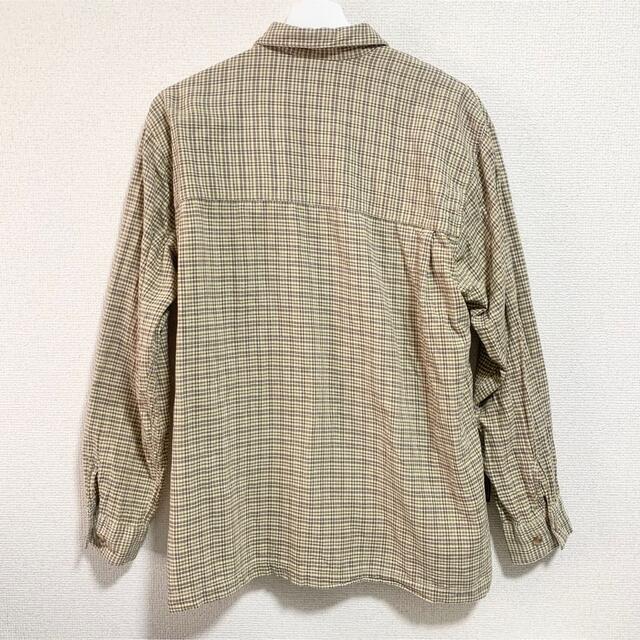 VANS - 90s VANS チェックシャツ メンズM ベージュ 旧タグ ロゴの通販