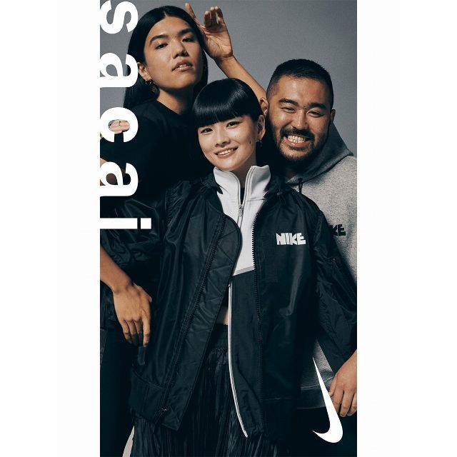 sacai - 新品 21AW ナイキ サカイ レイヤード ボンバー ジャケット 黒