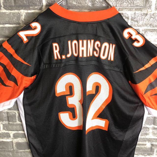 Reebok - NFL☆ゲームシャツ 90s デカロゴ アメフトシャツ ゆるだぼ