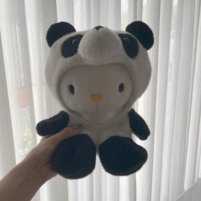 サンリオ レトロ 1998年製 ハローキティ パンダ着ぐるみ ぬいぐるみの