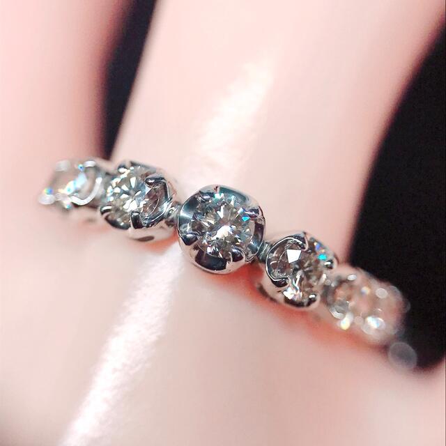 0.50ct QVC ダイヤモンド チェーンリング PT950 フリーサイズの通販 by