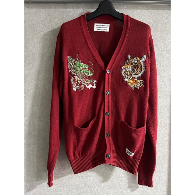 WACKO MARIA - WACKO MARIA 虎 龍 刺繍 黒 カーディガン TIM LEHI の