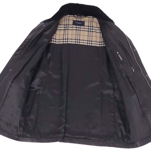 BURBERRY - バーバリー ロンドン レザージャケット 襟ファー ブルゾン