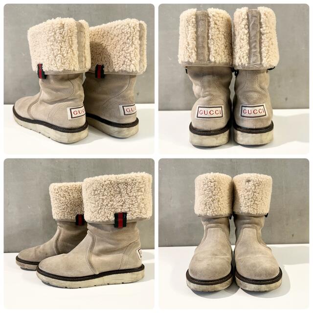 GUCCI - 【本物】GUCCI グッチ ムートンブーツ サイズ31 2way 革