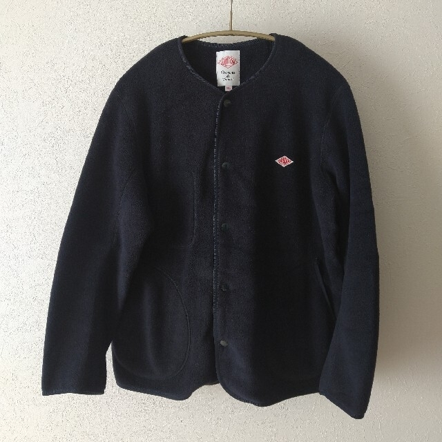 DANTON - DANTON フリースノーカラージャケット (ダークネイビー) 38の