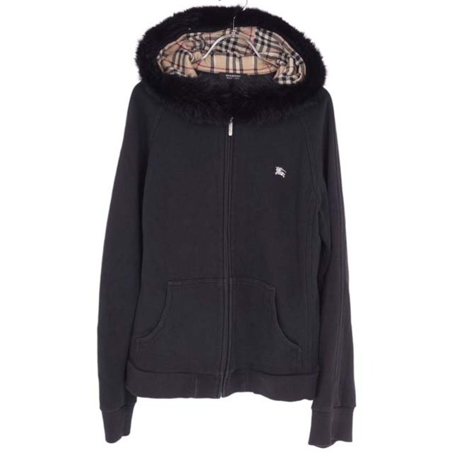 Cozy ファー付きブラックパーカー worldwide ファー付きブラック