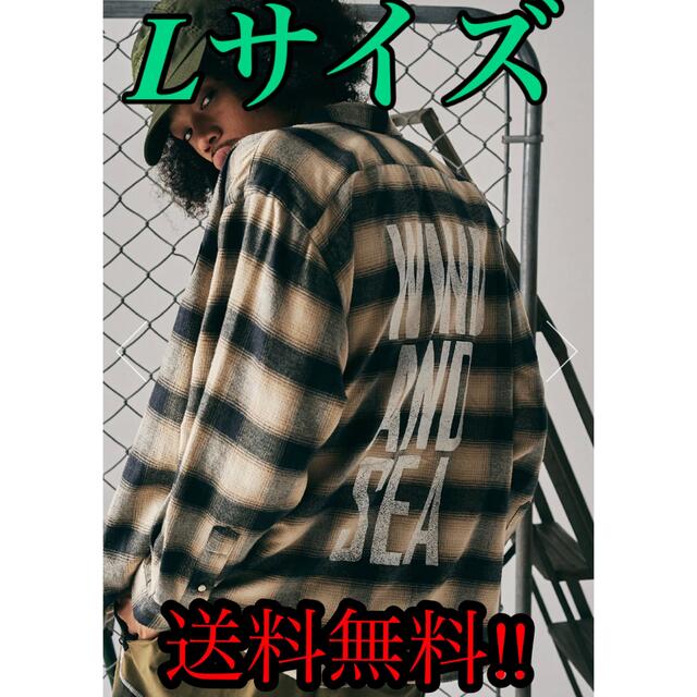 WIND AND SEA - ウィンダンシー WDS CHECK SHIRTS / YELLOW Lサイズの