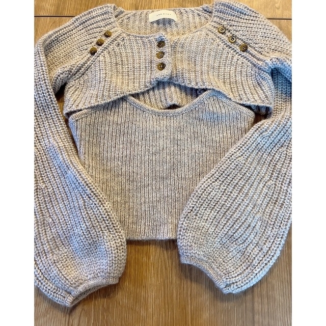 andmary パフィニットセットカーディガン