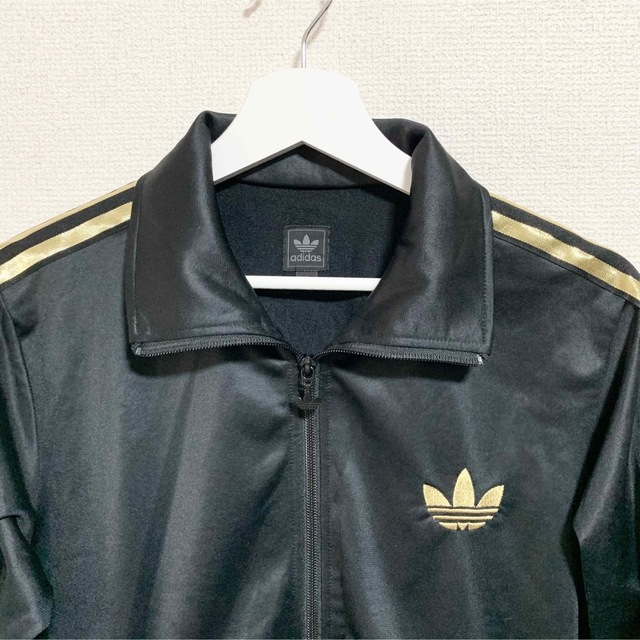 adidas - ☆美品☆adidas トラックジャケット メンズS 黒 金