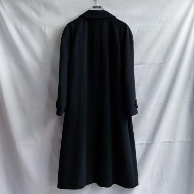 Burberry】カシミヤ混 ウール ステンカラーコート ブラック