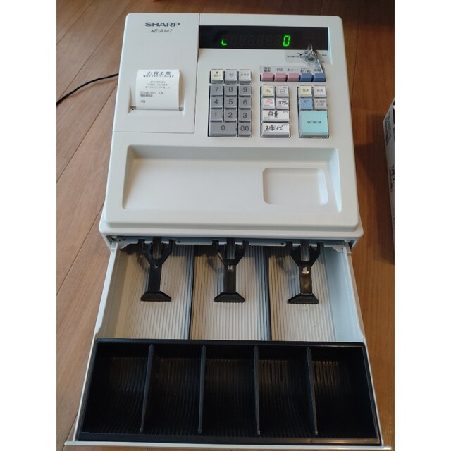SHARP - シャープ 電子レジスタ XE-A147 中古 ロールペーパー付きの