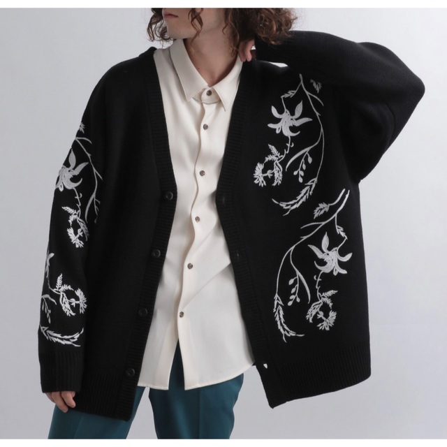 HARE - HARE ボタニカルシシュウカーディガン ブラック 新品未使用の