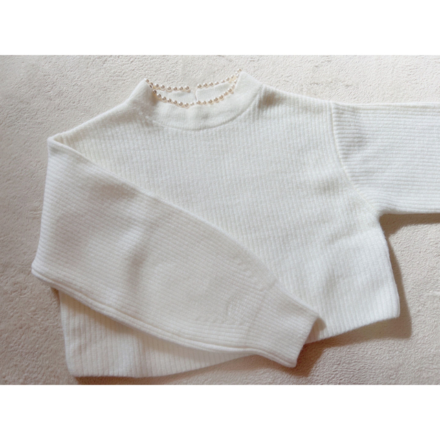 Apuweiser-riche - Apuweiser-riche パールネッククロップドニットの