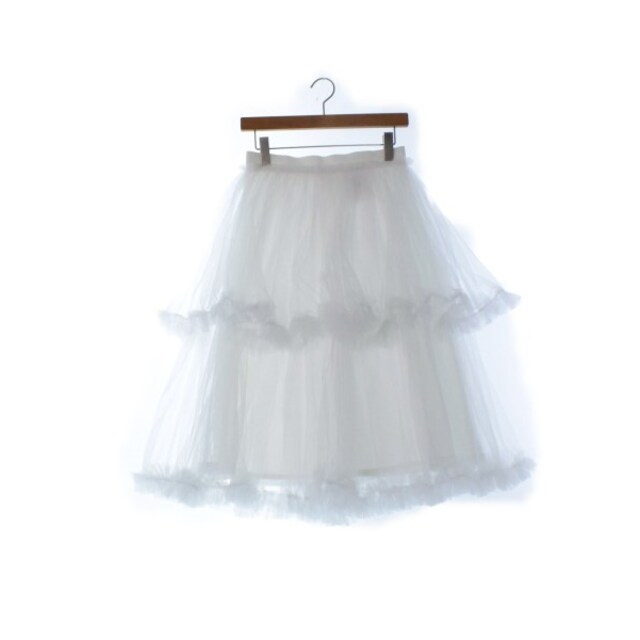 noir kei ninomiya ロング・マキシ丈スカート S 白 【古着】【中古】