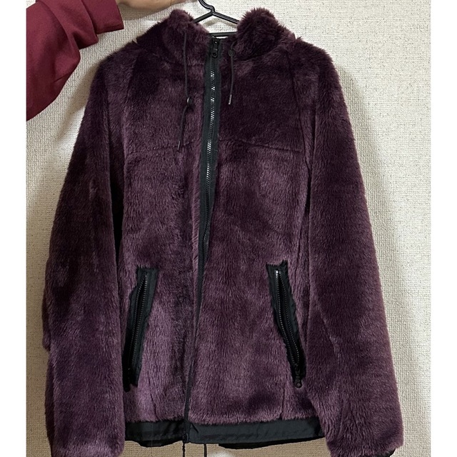 AZUL by moussy - AZUL by moussy ボアジャケット パープル 毛皮の通販