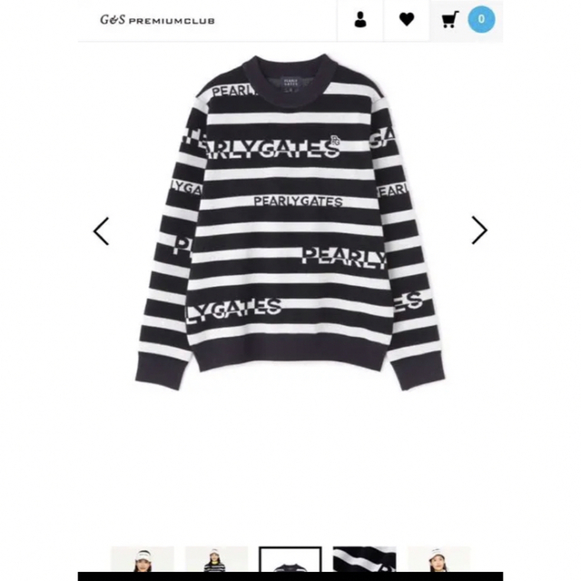 未使用 タグ付 パーリーゲイツ 長袖ジップPGロゴセーター 5 L 紺