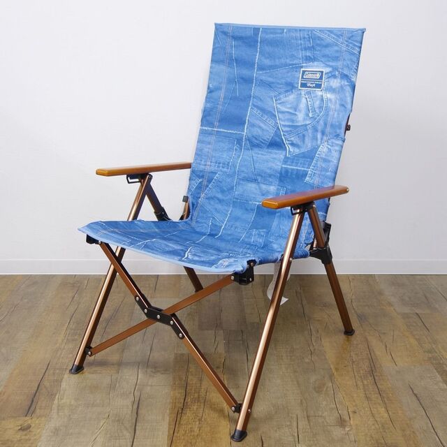 コールマン レイチェア デニム 希少カラー ハイバック 3段階
