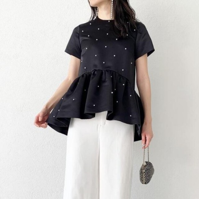 美品 TSURU By MARIKO OIKAWA ペプラム 黒 TSURU by Mariko Oikawa