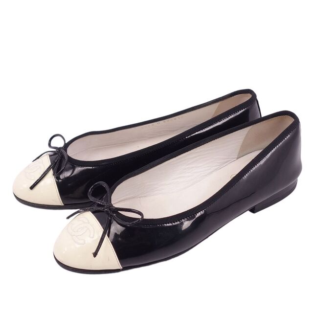 CHANEL - シャネル CHANEL パンプス バイカラー ココマーク フラット