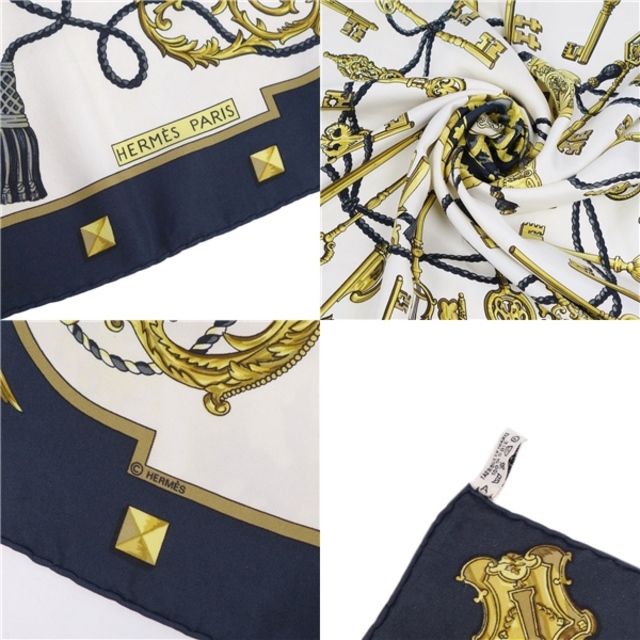 HERMES - エルメス HERMES スカーフ カレ90 LES CLES THE KEYS RARE(鍵