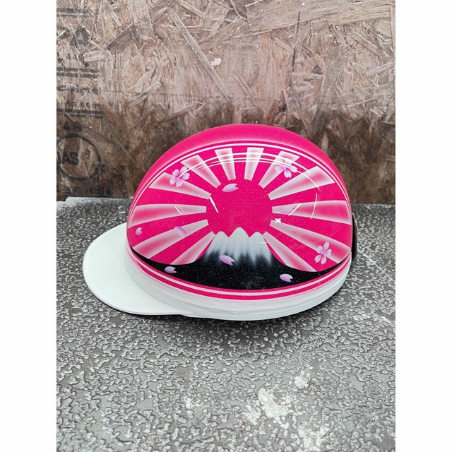 新品 送料無料 カスタムコルク半 富士日章 蛍光ピンク ラメ 白ボカシ