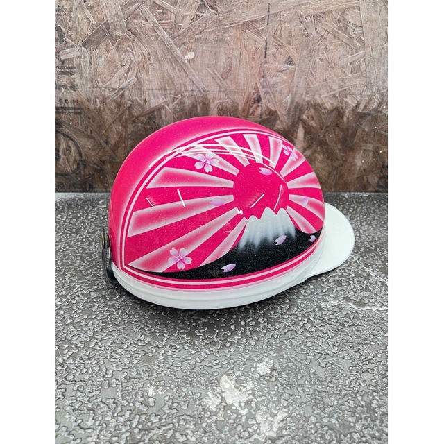 新品 送料無料 カスタムコルク半 富士日章 蛍光ピンク ラメ 白ボカシ