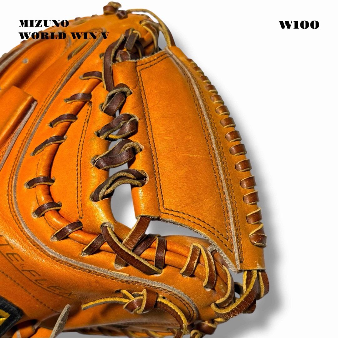 MIZUNO - 希少品！ 旧ミズノ キャッチャー ミット 捕手 オレンジ