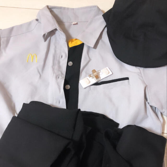 マクドナルド制服2色5点セット2004年〜2007年物 Mサイズ、ネームプレト