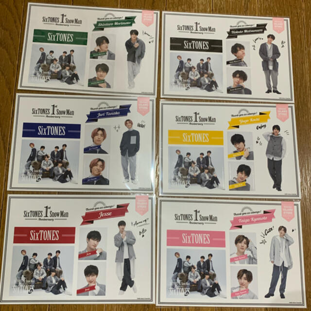 SixTONES 1st Anniversary ステッカーセット6人分の通販 by まゆさん's